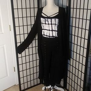 Long Black Cardigan with pockets